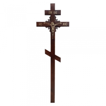 Крест на могилу сосна Угловой Узор КДС-03
