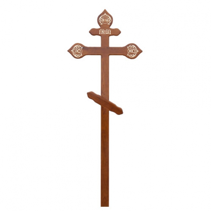 Крест на могилу дуб фигурный КДД-08