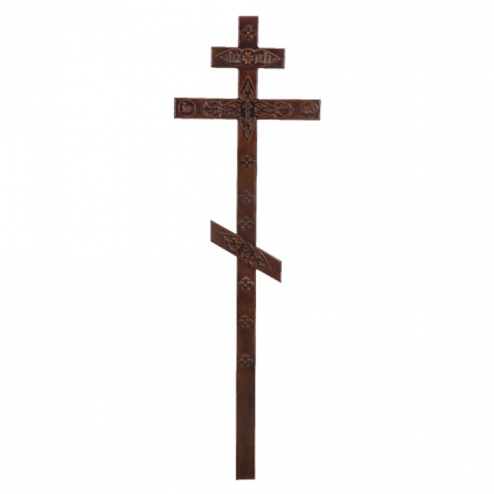 Крест сосна прямой с декором КДС-05