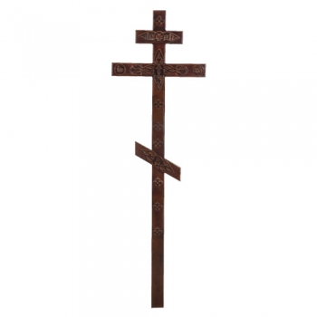Крест сосна прямой с декором КДС-05